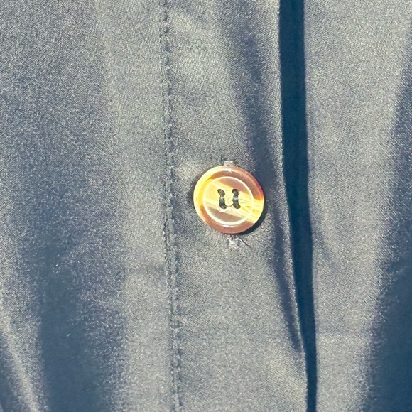 NWT BTFBM Black Button-Up Satin Maxi Dress Tie Front Pleated Midi Size XL - Picture 4 of 7